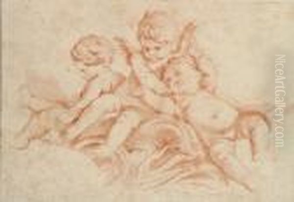 Drei Putti Oil Painting by Francois Boucher