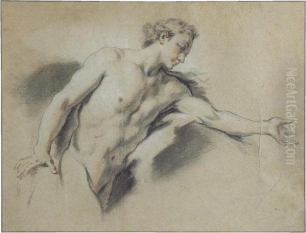 A Study Of The Figure Of Apollo Oil Painting by Francois Boucher