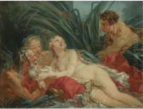 Pan And Syrinx Oil Painting by Francois Boucher