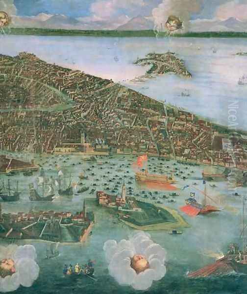 Birds Eye View of Venice 3 Oil Painting by Joseph, The Younger Heintz