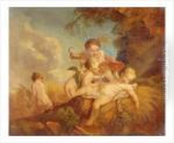 Ecole Francaise Du Xviiieme Siecle Oil Painting by Francois Boucher