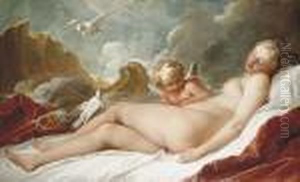 Le Sommeil De Venus Oil Painting by Francois Boucher