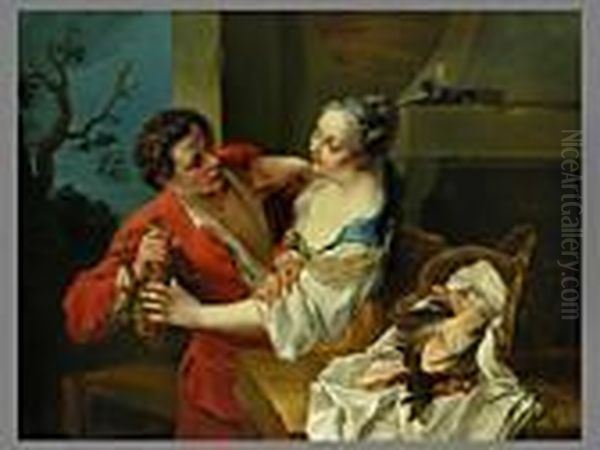 Galante Szene Oil Painting by Francois Boucher