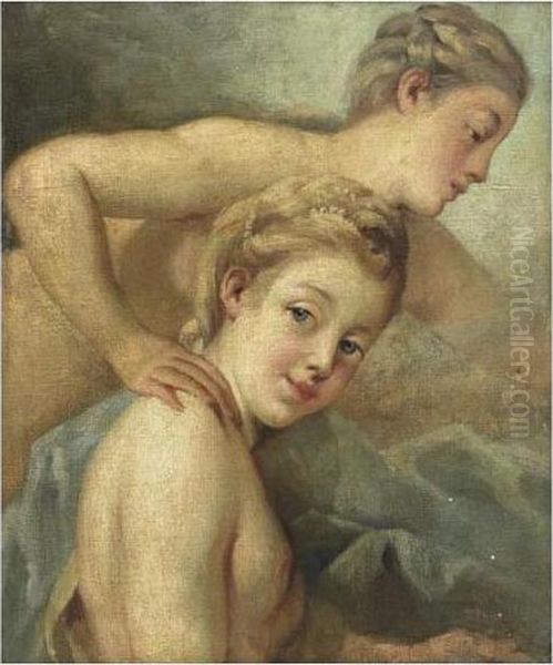 Deux Nymphes Oil Painting by Francois Boucher