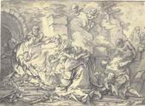 The Adoration Of The Magi Oil Painting by Francois Boucher