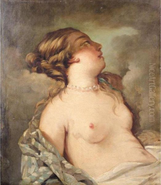 A Reclining Nude Oil Painting by Francois Boucher