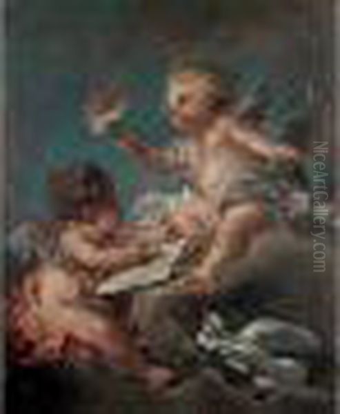 Allegorie Du Dessin Oil Painting by Francois Boucher