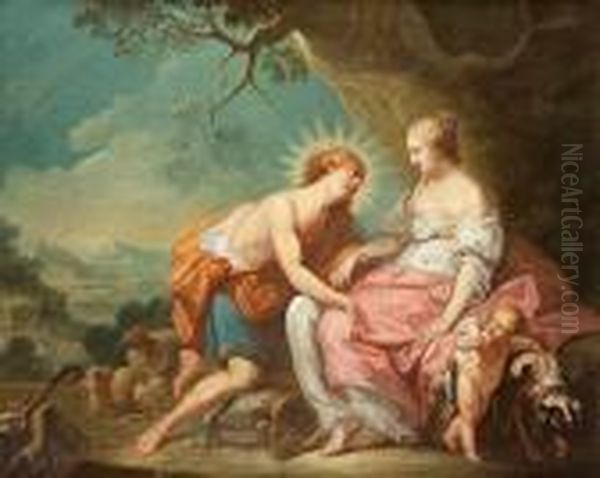 Apollo And The Cumean Sibyl Oil Painting by Francois Boucher