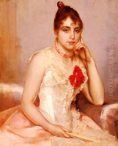 Spanish Beauty Oil Painting by Charles Hermans