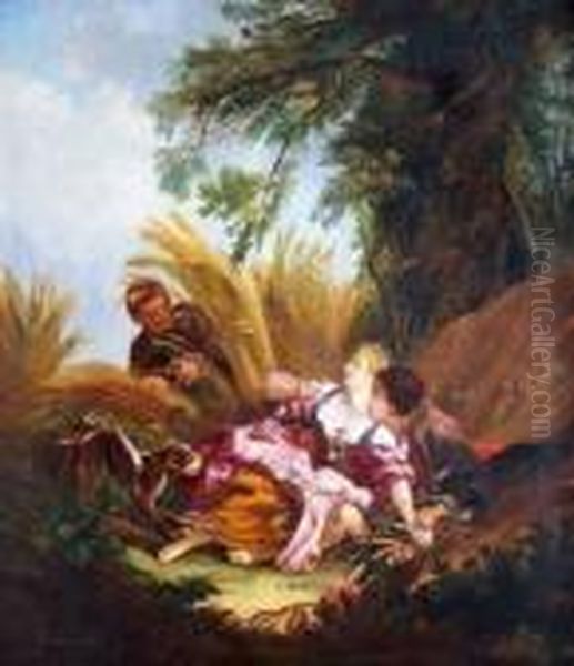 Schaferstunde Oil Painting by Francois Boucher