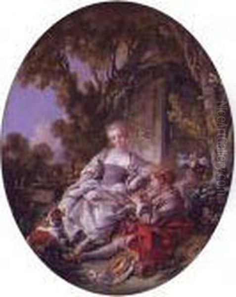 Le Joueur De Flageolet Oil Painting by Francois Boucher