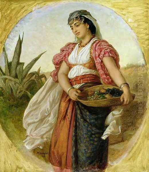 A Woman from Algiers Oil Painting by John Evan Hodgson