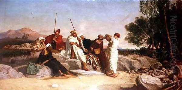 Arab Prisoners Oil Painting by John Evan Hodgson