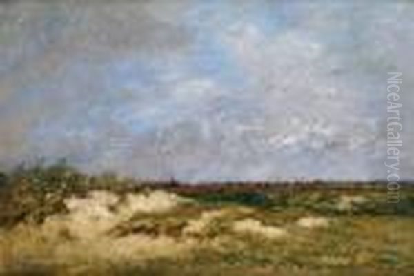 Berck, 
Les Dunes Par Gros Temps Oil Painting by Eugene Boudin