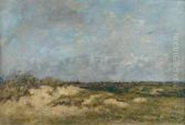 Berck, Les Dunes Par Gros Temps Oil Painting by Eugene Boudin