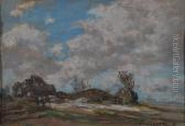 Paysage Anime Oil Painting by Eugene Boudin