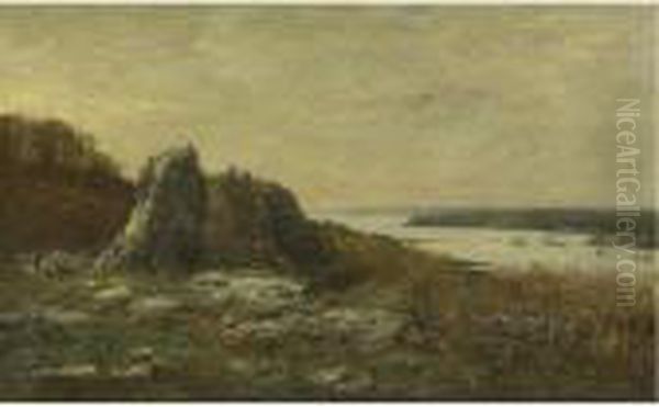 Environs De Brest. Embouchure De L'elorn Oil Painting by Eugene Boudin