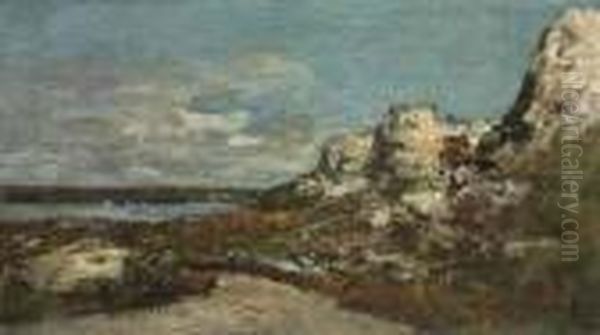 Cote De Plougastel Et Rade De Brest Oil Painting by Eugene Boudin