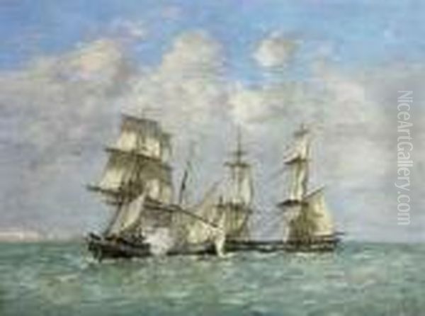 La Capture Du Petit-rodeur Oil Painting by Eugene Boudin