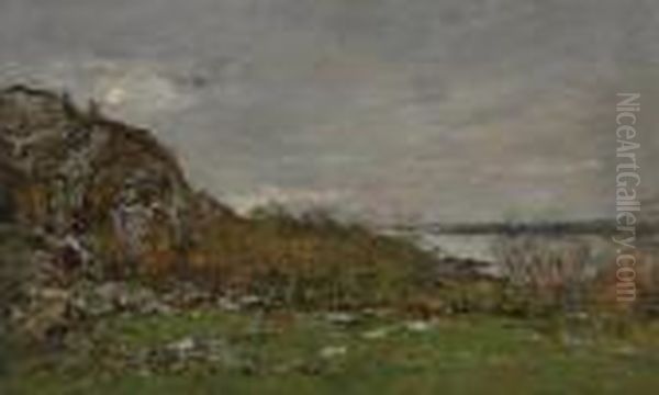 Embouchure De L'elorn Aux Environs De Brest Oil Painting by Eugene Boudin