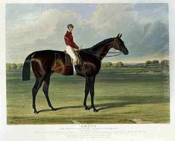 Amato the Winner of the Derby Stakes at Epsom Oil Painting by John Frederick Herring Snr