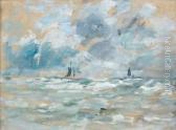 Voiliers, Effets De Ciel Oil Painting by Eugene Boudin