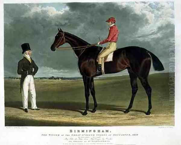 Birmingham the Winner of the Great St Leger Stakes at Doncaster Oil Painting by John Frederick Herring Snr