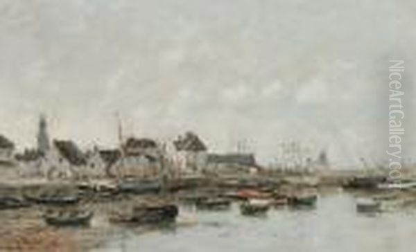 Le Port Du Croisic Oil Painting by Eugene Boudin