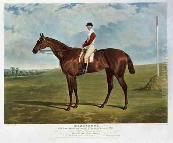 Dangerous the Winner of the Derby Stakes at Epsom Oil Painting by John Frederick Herring Snr