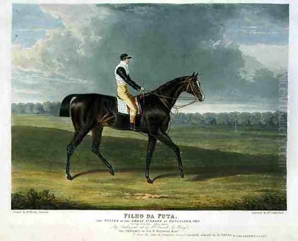 Filho da Puta the Winner of the Great St Leger at Doncaster Oil Painting by John Frederick Herring Snr