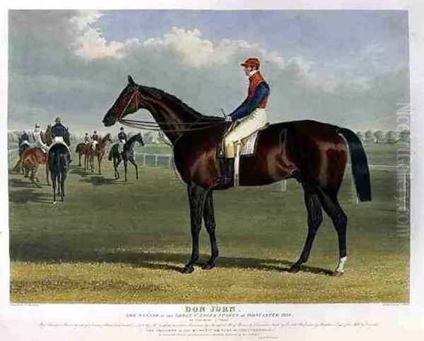 Don John the Winner of the Great St Leger Stakes at Doncaster Oil Painting by John Frederick Herring Snr