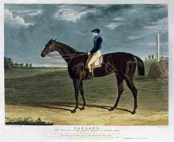 Cadland the Winner of the Derby Stakes at Epsom Oil Painting by John Frederick Herring Snr