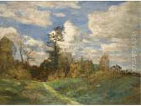 Paysage Boise Oil Painting by Eugene Boudin