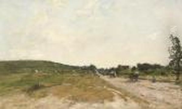 La Route De Villers-sur-mer Oil Painting by Eugene Boudin