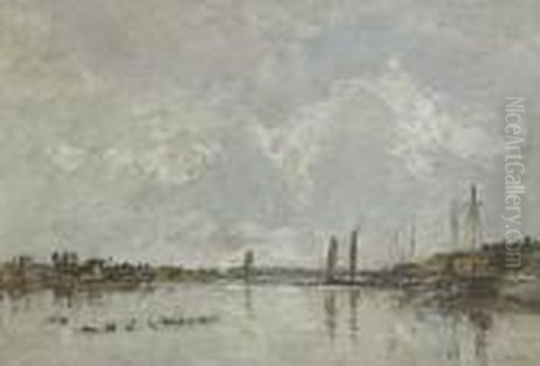 Environs Du Faou Oil Painting by Eugene Boudin