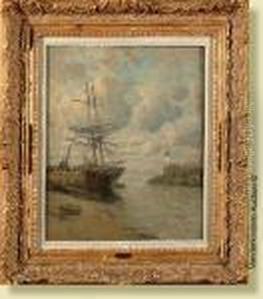 Le Chenal Oil Painting by Eugene Boudin