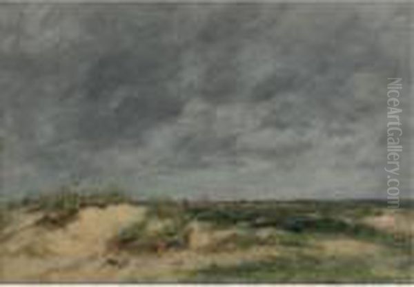 La Dune A Berck Oil Painting by Eugene Boudin