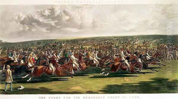 The Start of the Memorable Derby of 1844 Oil Painting by John Frederick Herring Snr