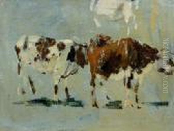 Etudes De Vaches Oil Painting by Eugene Boudin