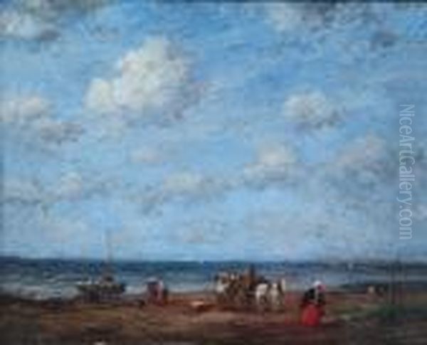 Oil On Copper Oil Painting by Eugene Boudin