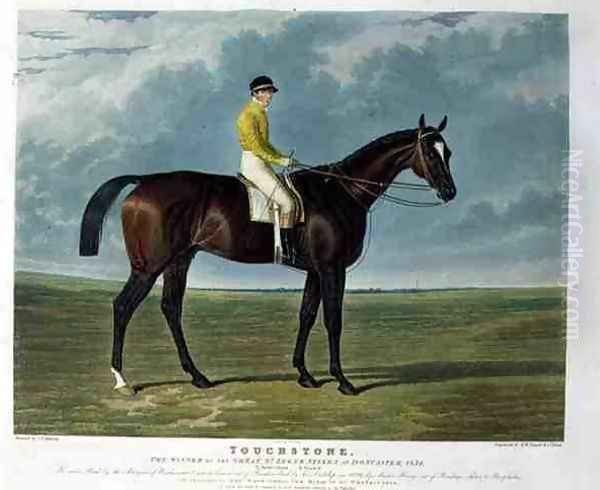 Touchstone the Winner of the Great St Leger Stakes at Doncaster Oil Painting by John Frederick Herring Snr