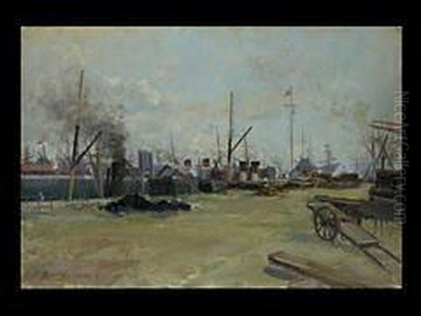 Havre-le Port Oil Painting by Eugene Boudin