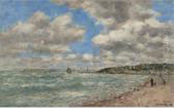 Le Rivage De Deauville Oil Painting by Eugene Boudin