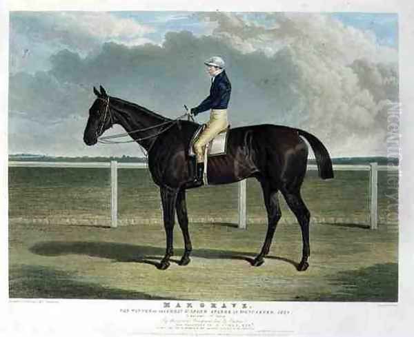 Margrave the Winner of the Great St Leger Stakes at Doncaster Oil Painting by John Frederick Herring Snr