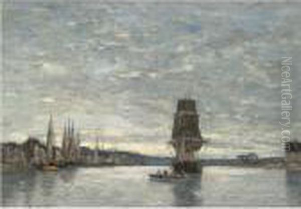 Property From A Distinguished Private Collection
 

 
 
 

 
 Vue Du Bassin De Trouville Oil Painting by Eugene Boudin