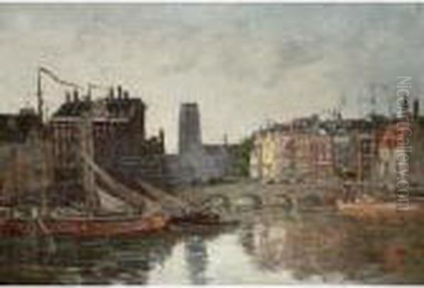 Property From A Distinguished Private Collection
 

 
 
 

 
 Rotterdam, Le Pont De La Bourse Oil Painting by Eugene Boudin