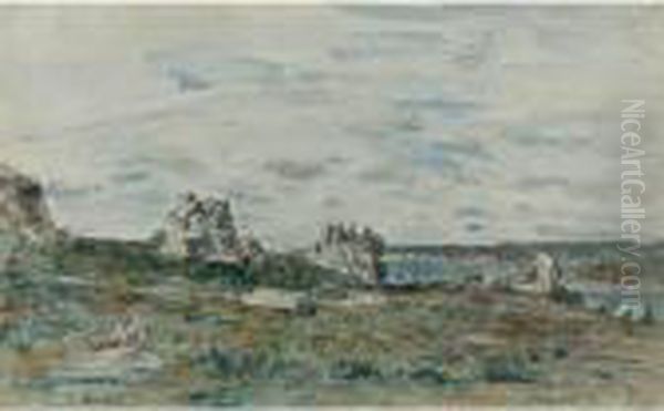 Environs De Plougastel Oil Painting by Eugene Boudin