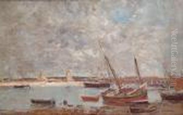 La Plage De Camaret Oil Painting by Eugene Boudin