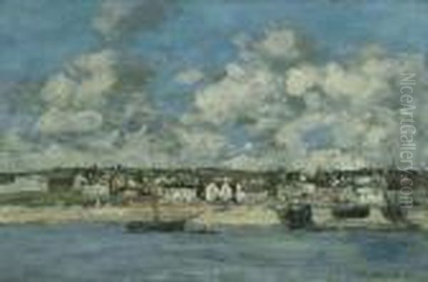 Strand Von Portrieux Oil Painting by Eugene Boudin