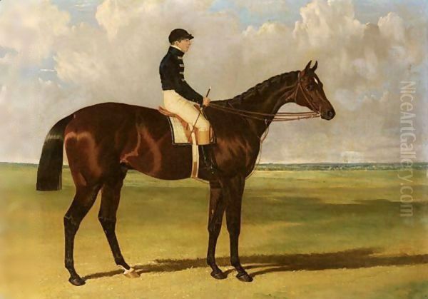 Mango the Winner of the Great St Leger Stakes at Doncaster Oil Painting by John Frederick Herring Snr